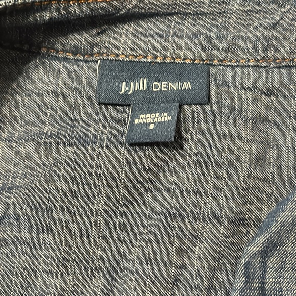 Women's J. Jill Denim Button Down Shirt Dress‎ Size Small - Picture 3 of 5